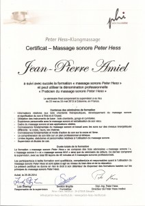 Certification Peter Hess